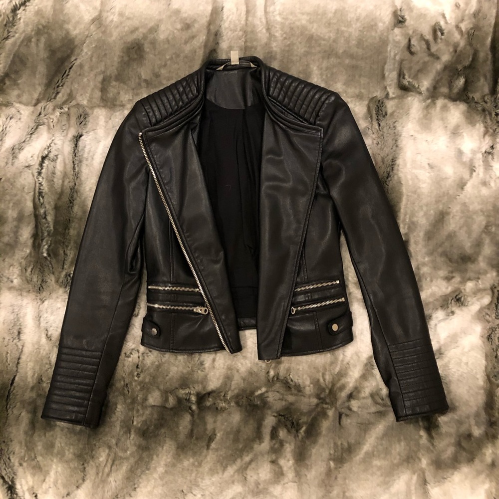 Zara Faux Leather Biker Jacket